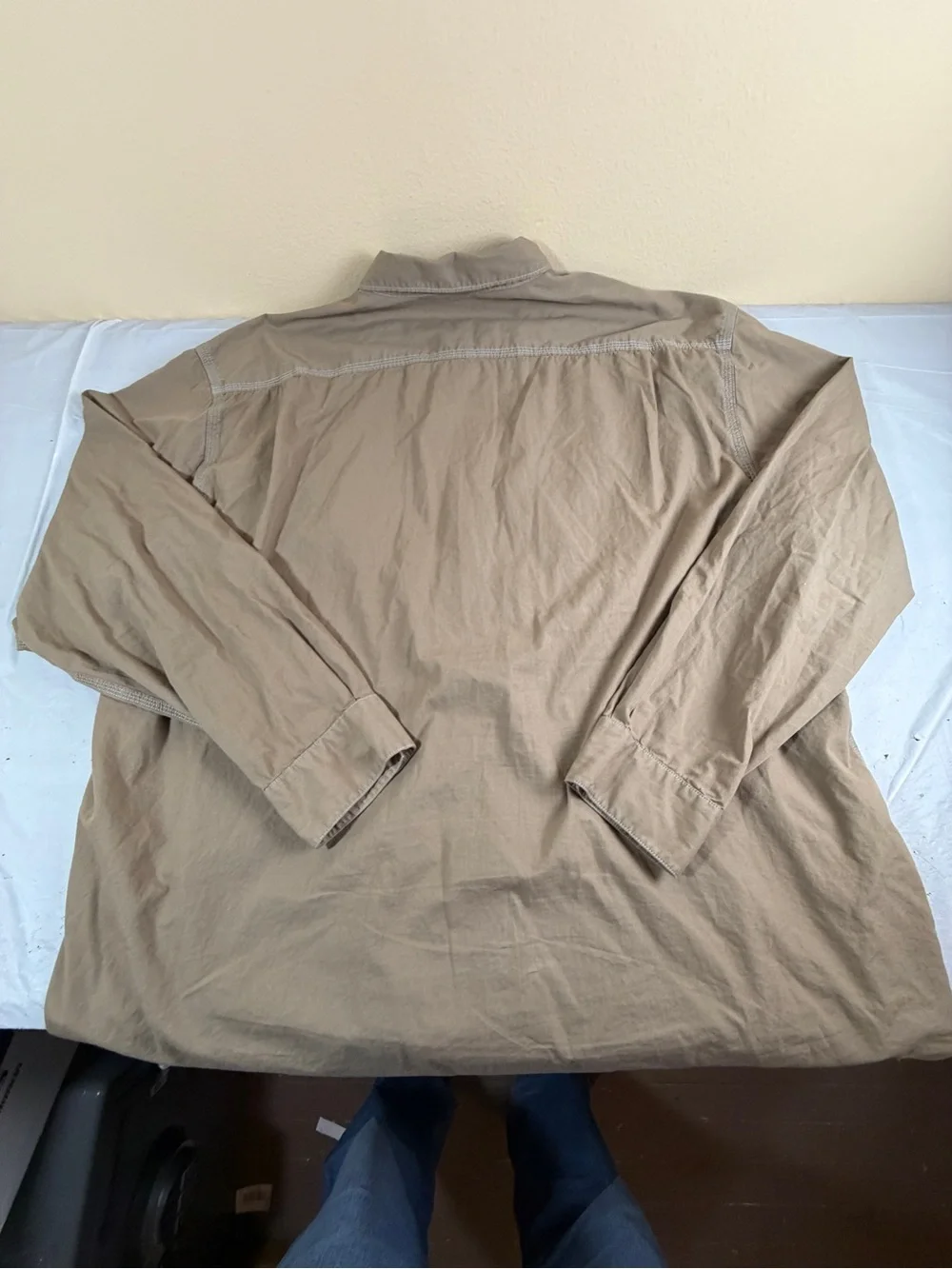 Tommy Bahama Men's Long-Sleeve Button-Down Shirt in Light Brown